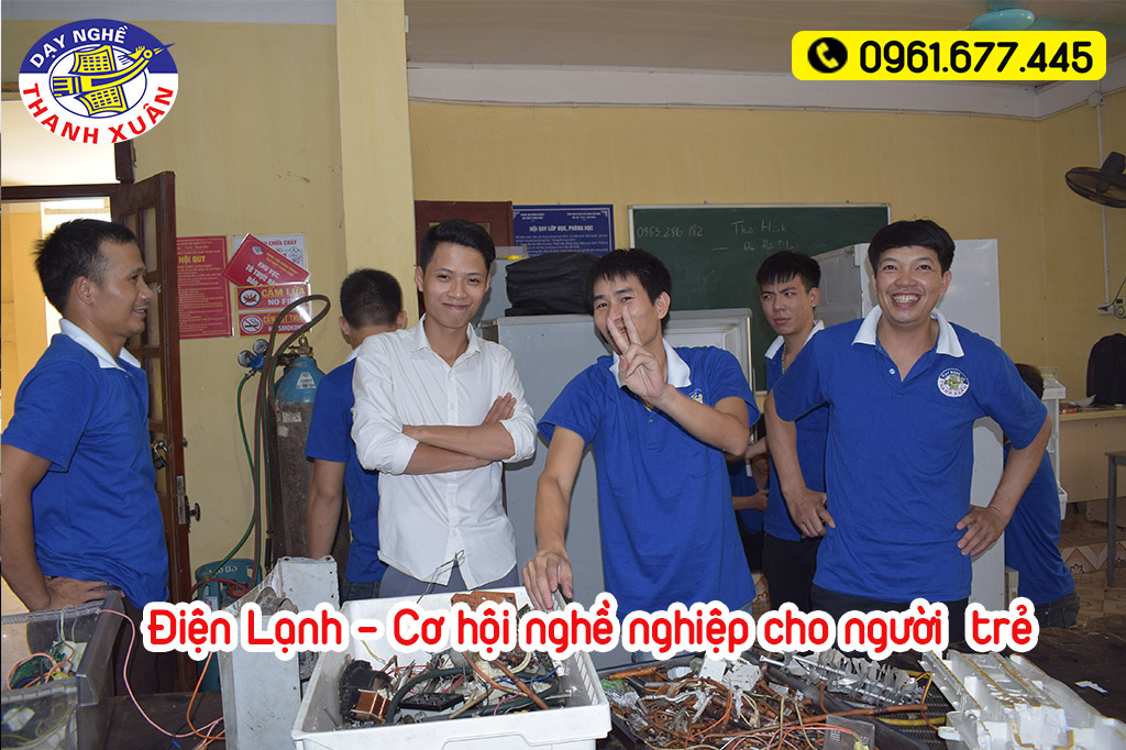 Dạy nghề  điện lạnh tại Hà Nội, cơ hộị học nghề cho những bạn trẻ.